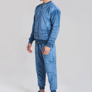 Conjunto de Sudadera y Pantalones Deportivos para Hombre, Nuevo Modelo 2024, Color Sólido, 100% Algodón, Felpa Gruesa, Transpirable, de Secado Rápido, para Invierno - Product Image 2