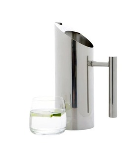 Carafe à eau en acier inoxydable, pichet à boisson en acier, pichet à boisson en acier inoxydable, pichet de service en acier, pichet à verser - Product Image 1