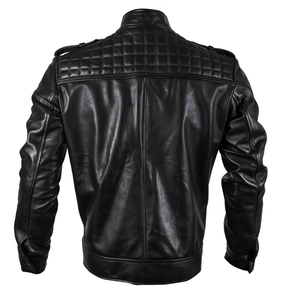 Chaqueta de Cuero Delgada para Hombre al por Mayor con Cuello Alto y Logotipo Frontal - Transpirable, Impermeable, Cálida para Invierno en Colores y Tallas Personalizadas - Product Image 3