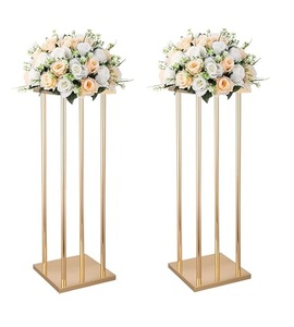 Centres de centres de table de décoration pour événements de taille personnalisée de luxe Décor de mariage en métal couleur or Présentoir à fleurs. - Product Image 3