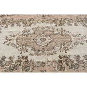 Turkish Vintage Large Rug 5.3x9.7 ft, <b>Brown</b> Camouflage Rug <b>Wool</b> - Product Image 5