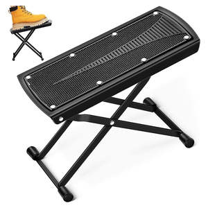 5Core Guitar Foot <b>Stool</b> <b>Height</b> <b>Adjustable</b> Folding Leg Rest Classical Footrest - Product Image 1
