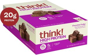 think! <b>Protein</b> Bars, High <b>Protein</b> Snacks, Gluten Free, Kosher Friendly, Chocolate Fudge 2.1 Oz per Bar, 10 Count - Product Image 4