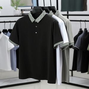 2025เสื้อโปโลผู้ชายแขนสั้นผ้าไหมหม่อนสีทึบมีกระดุมสีพื้นเสื้อโปโลสำหรับผู้ชายฤดูร้อน - Product Image 5
