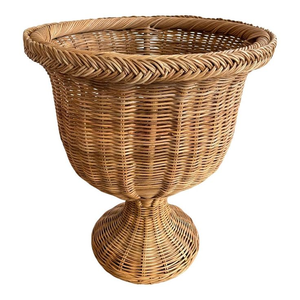 Article cadeau décoratif pour la maison jardinière en osier canne de jute Wiwin biodégradable fait à la main grands pots de fleurs d'intérieur et plantes d'herbe de mer - Product Image 4