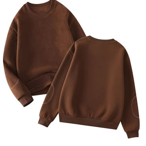 Sweat-shirt pour homme en gros, poids lourd, hiver, fond épais, double face en polaire, intérieur chaud, imprimé, écologique, col rond - Product Image 4