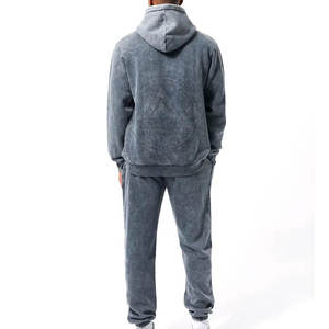 Plus Size Men Acid <b>Wash</b> Tracksuit Private Label Jogger Sets <b>Tech</b> Fleece Jogging Sweat Suits Jogger Set - Product Image 2