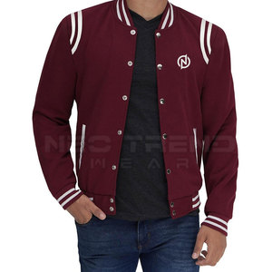 High Quality Custom Made 100% Cotton Lettermen <b>Jacket</b> <b>Men</b> Comfortable <b>Long</b> Sleeves Stand Collar Breathable Quick Dry Winter - Product Image 6