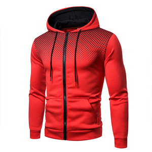 2025 Fashion Autumn <b>Men's</b> <b>White</b> Multi Color Polyester Long-sleeved <b>Zip</b> up <b>Hoodies</b> - Product Image 4