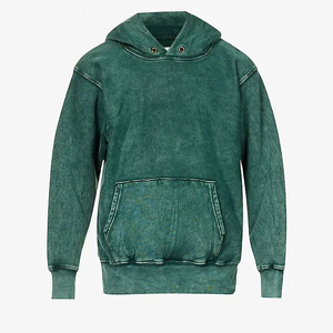 Sudadera con Capucha Impermeable de Invierno Personalizada para Mujer, Sudadera Verde de Forro Polar, Estilo Urbano, Holgada, Vintage, Lavada, con Bolsillo Tipo Canguro - Product Image 6