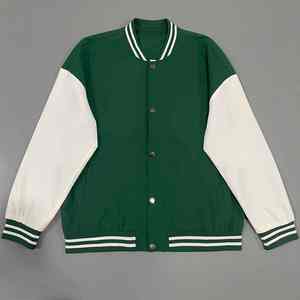 Veste d'université Letterman élégante avec tissu épais en laine et manches en cuir PU pour streetwear décontracté et look sportif quotidien - Product Image 1