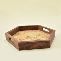 Plateau de service rond Plateau en bois d'acacia avec poignées pour servir des aliments marron avec personnaliser la taille de l'Inde