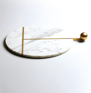 เขียงหินอ่อนดีไซน์ใหม่แผ่นสำหรับทำขนมอบเค้กดีไซน์สี่เหลี่ยมลายหินอ่อนสีขาว - Product Image 5