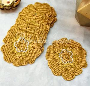 Beaded <b>Table</b> <b>Coaster</b> Bulk Supplier And Manufacture By Refratex India Made in India for Best Quality And Low Price and more color - Product Image 2