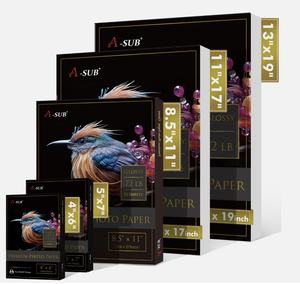 Papier photo brillant lumineux de qualité supérieure A-SUB pour jet d'encre, prêt à l'emploi, lot de 72 lb – 4x6, 5x7, 8,5x11, 11x17, 13x19 – Meilleures ventes - Product Image 1