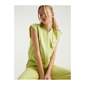 Pantalones de Mujer Estilo Urbano, Acampanados, Transpirables, de Spandex/Algodón, Tejido PU Teñido en Hilo, Corte Regular - Product Image 6