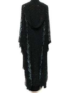 Luxe Femme Noir Abaya Jilbab Farasha Avec Capuche - Product Image 3