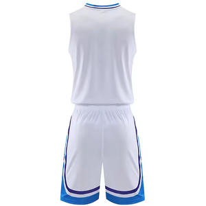 Ensemble d'uniformes de basket-ball d'équipe personnalisés unisexe de haute qualité, jersey léger et respirant en tissu denim de coton et maille à motif uni - Product Image 4