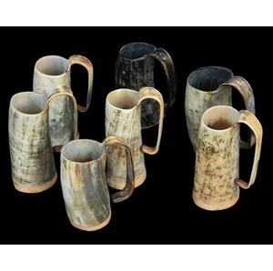 Tasses à bière en corne à boire Viking naturelle finie à la main de luxe Tasse à corne à boire Viking de qualité supérieure par dieu grâce artisanat - Product Image 4