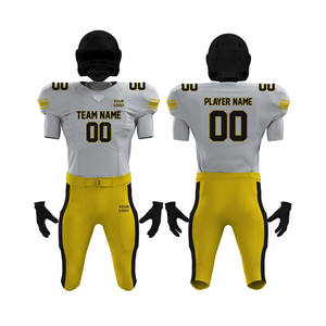 Uniforme de Fútbol Americano Personalizado OEM Nuevo Diseño al por Mayor 2025 Jersey Transpirable de Manga Corta Talla Grande - Product Image 4