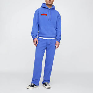 OEM/ODM recién llegado Jersey ligero de dos piezas chándal logotipo personalizado impreso pierna recta Jogger y conjunto de Sudadera con capucha de gran tamaño - Product Image 5