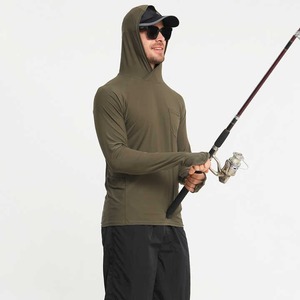 Personnalisé UPF 50 Vêtements de Pêche à Manches Longues Chemises de Pêche à Capuche pour Hommes Protection UV Séchage Rapide Sweat à Capuche de Pêche Masqué Sublimation - Product Image 1