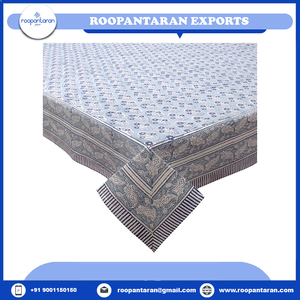 Nouvelle arrivée nappe design bloc de main imprimé artisanat intemporel nappes en pur coton à vendre au meilleur prix - Product Image 2