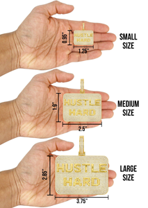 Pendentifs de lettres glacées en diamant naturel VVS sur mesure plaqué or 10K/14K Cadeau de rappeur Hip Hop pour hommes - Product Image 3