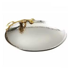 Bandeja de Servicio Clásica de 3 Niveles para Hogar, Hotel, Restaurante, Vajilla de Cocina, Bandeja de Metal con Acabado Dorado y Diseño Antiguo - Product Image 5