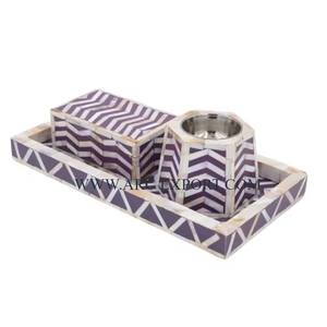 กระถางธูปมุกสีฟ้าสำหรับตกแต่งบ้านของขวัญในร่มชุดเครื่องเขียน mubkhar - Product Image 3