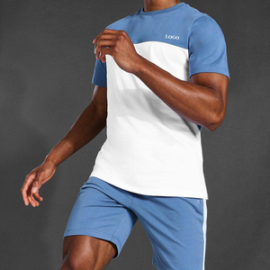 ขายร้อนที่กําหนดเองสองชิ้นผู้ชายแขนสั้นพร้อมแผงกางเกงขาสั้นสบายๆผู้ชายชุด/ธรรมดาชุดสั้นสําหรับผู้ชาย - Product Image 5