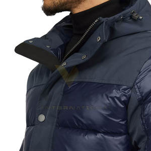 Nouvelle arrivée veste à bulles d'hiver légère pour hommes Logo personnalisé et col montant style rue haute prix de gros - Product Image 6