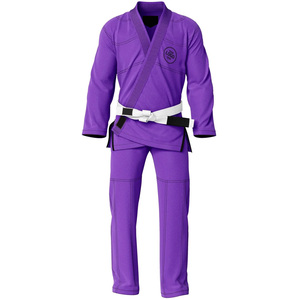 Kimono de Jiu-Jitsu Professionnel Violet - Confort Supérieur, Respirant, Léger, 100% Coton, Uniforme de Combat avec Accent Ceinture Blanche - Product Image 3