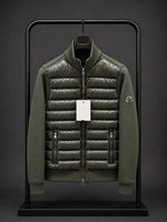 Veste d'hiver hybride matelassée de haute qualité pour homme, style bomber, col montant, fermeture éclair intégrale, rembourrée, décontractée, pour l'extérieur et la ville