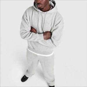 STREET POLAIRE OVERHEAD HOODIE PREMIUM PULLOVER HEAVYWEIGHT SWEATSHIRT COTON STREETWEAR HOODIE OVERSIZED CASUAL FASHION HOODIES. - Product Image 5