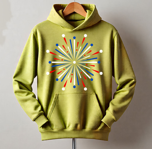 เสื้อฮู้ดผู้ชายสีเขียวมะกอก พิมพ์ลายดาวตามสั่ง ผ้าฝ้าย สวมใส่สบายๆ สำหรับฤดูใบไม้ร่วง ทรงปกติ มีกระเป๋าด้านหน้า - Product Image 3