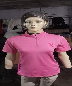 New Custom Design <b>Polo</b> Shirts Equestrian Stand Collar <b>Tops</b> Nylon Mesh Short Sleeve Horse Riding Shirt for <b>Women</b> Manufacturer - Product Image 3