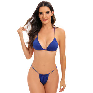 Conjunto de Bikini de Dos Piezas para Mujer, Talla Grande, con Decoración de Cristal, Secado Rápido y Características Antibacterianas, Logotipo en la Cintura y la Parte Delantera - Product Image 6