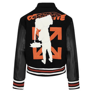 High Quality Custom Men's Baseball <b>Jacket</b> Street Wear Logo Patch <b>Trucker</b> Letterman Varsity Leather <b>Jacket</b> - Product Image 4