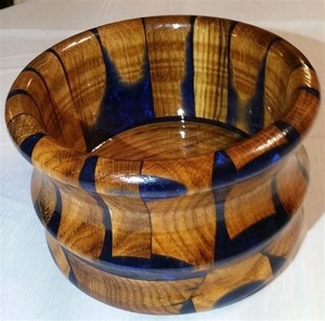 Tazón de Resina y Madera Hecho a Mano con Diseño de Incrustaciones de Ágata, Especial para Ramadán - Product Image 2