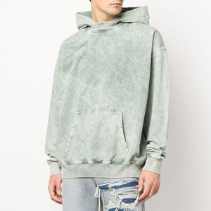 2025 gros sweat à capuche délavé à l'acide pull pour hommes de haute qualité 100% coton tissu hiver lavage à l'acide hommes sweats à capuche pour hommes - Product Image 4
