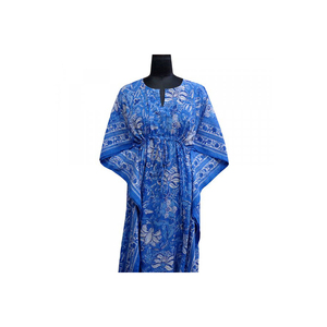 Moroccan <b>Kaftan</b> Wholesale Free <b>Size</b> Indian Hand Block Printed Long Free <b>Size</b> <b>Kaftan</b> Loungewear in Soft Cotton Voile Cheap Price - Product Image 1
