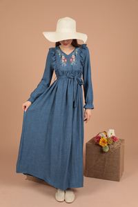 Abbigliamento da donna abito Aerobin tessuto Frilly ricamato abito da donna all'ingrosso con serie nel pacchetto