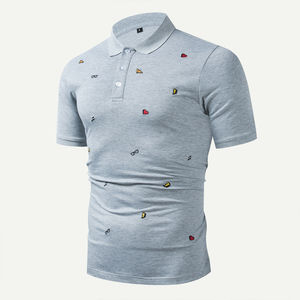 Camiseta Polo de algodón 100% Unisex, Mini logotipo bordado de alta calidad, cuello duro, diseño anticontracción, hecho a medida para hombres y mujeres - Product Image 2