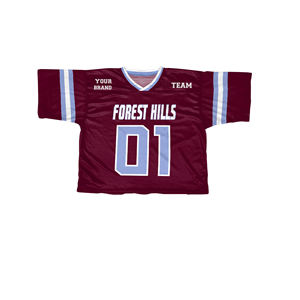 Maillots de football en maille personnalisés de haute qualité fabricant de t-shirts surdimensionnés france maillots en maille t-shirt carré court de football de baseball - Product Image 2