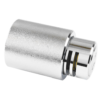 Serrure à poussoir polyvalente de 60 mm avec finition chromée et 2 clés pour bureaux et résidences