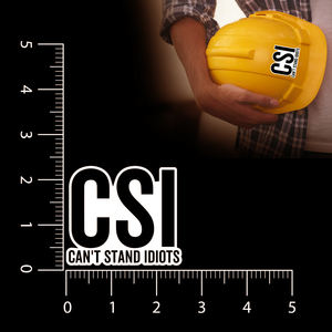 Pegatinas de PVC Vinilo de Alta Calidad para Cascos de Seguridad CSI, 2.5x2.5, Impermeables, Anti-UV, Regalos Promocionales, Forma Personalizada - Product Image 4