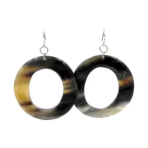 Pendientes de diferentes diseños para mujer hechos de cuerno de búfalo para pulido natural a bajo precio por Crescent Crafts - Product Image 3
