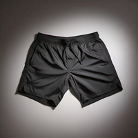 Noir 100% Nylon Pluie Randonnée Shorts Hommes Poids Léger Workout Wear Coupe-Vent Shorts Hommes Hommes Formation Coupe-Vent Shorts