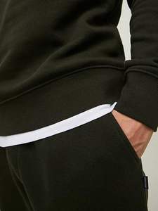 Sweat-shirt à col rond pour homme, de haute qualité, couleur unie, coupe classique, manches longues, 100% coton respirant, OEM - Product Image 6